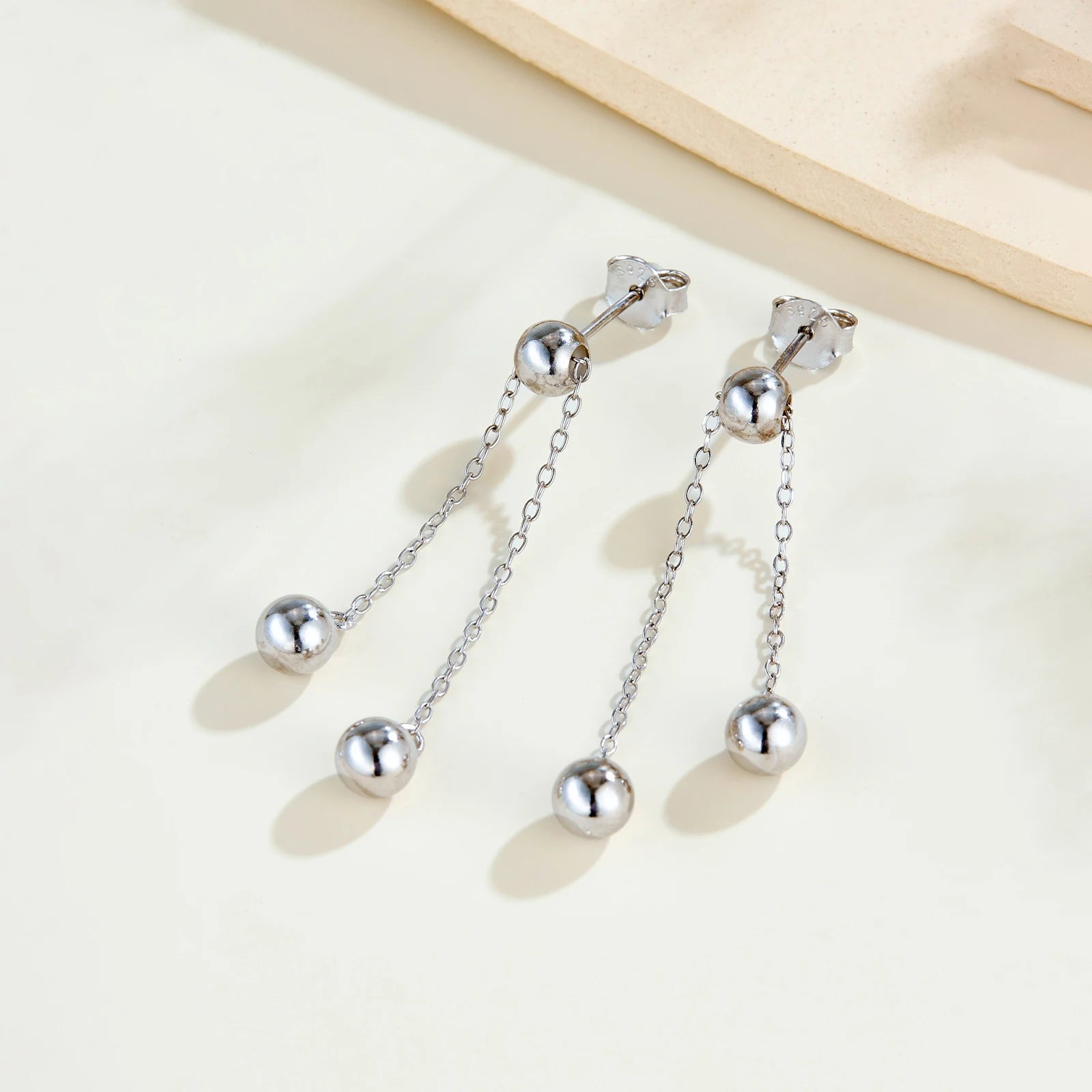 ANDYWEN 925 Sterling Silver Gold Orbs Transformer EarringFringe Drop Dangle Earrings Ball Beads Jewelry for Daily Wear